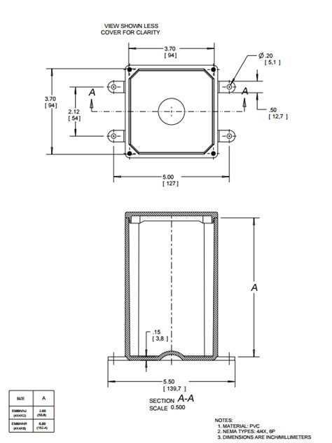 concrete junction box sizes|junction box dimension.